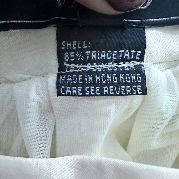 Carmen Marc Valvo Ivory Silky Satin Pleated High Rise Wide Leg Pants Size 2 - Picture 7 of 7